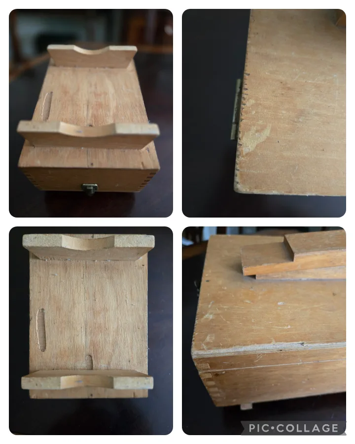 Vintage Wooden Shoe Shine Box image indicator(10)