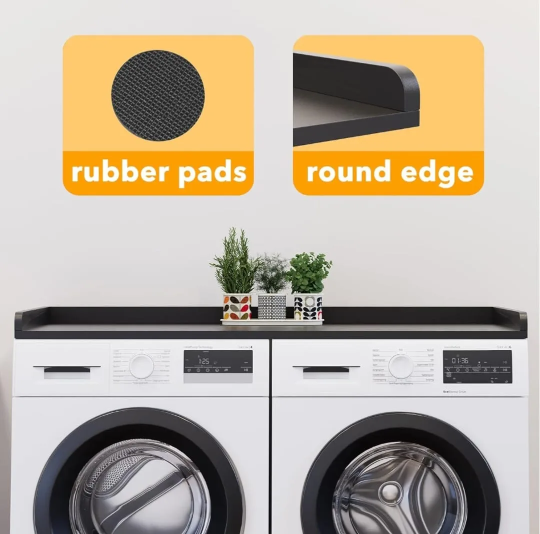 SpaceAid Laundry Shelf Topper - Black, Large thumbnail