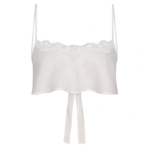 NWT SKIMS Bridal Silk Super Cropped Cami - photo 3