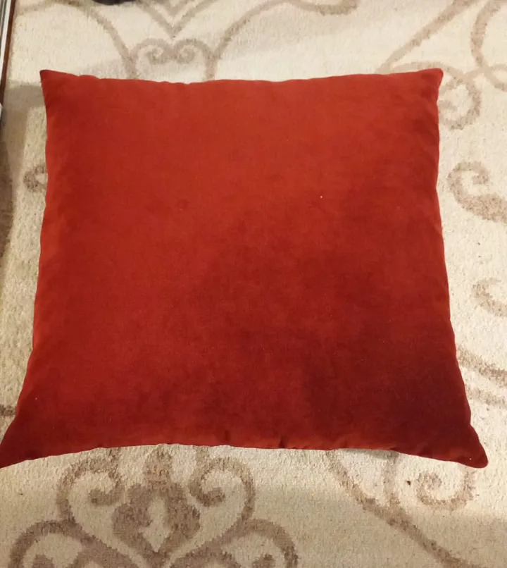 Big floor velvet cushion (approx 2×2 feet) thumbnail