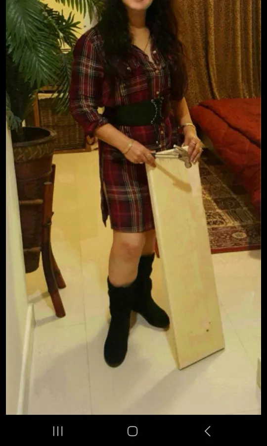 Plaid Long Sleeve Dress image indicator(7)