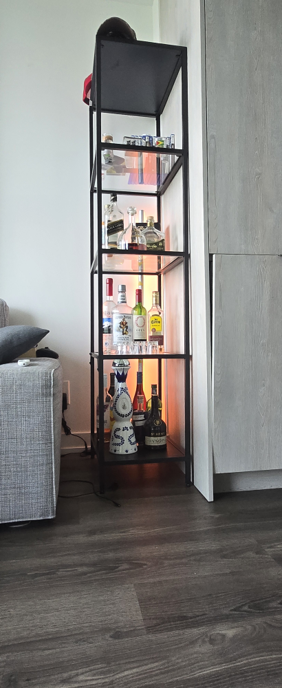 Black Metal Bar Shelf