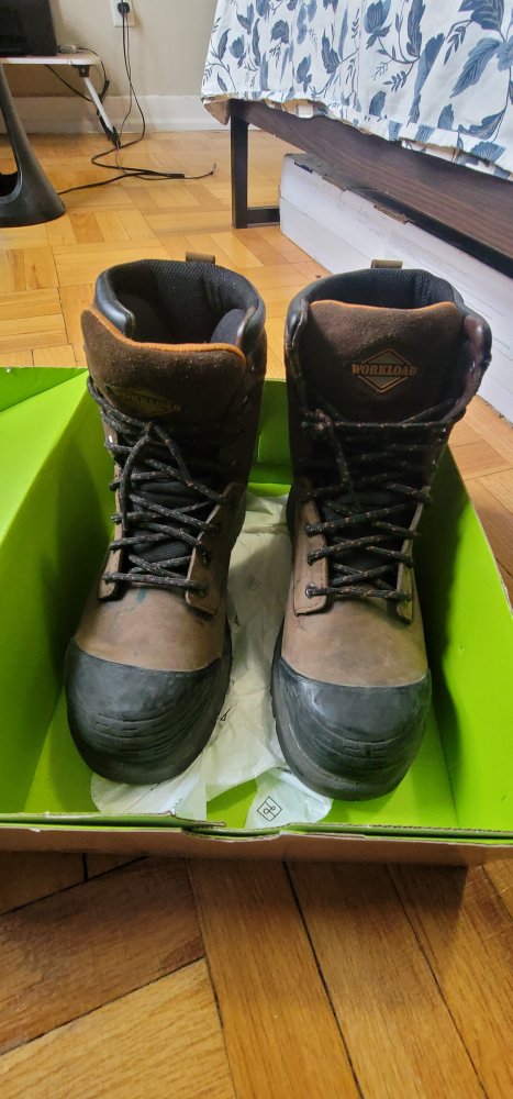 Terra Men's Brown Work Boots, Size 10