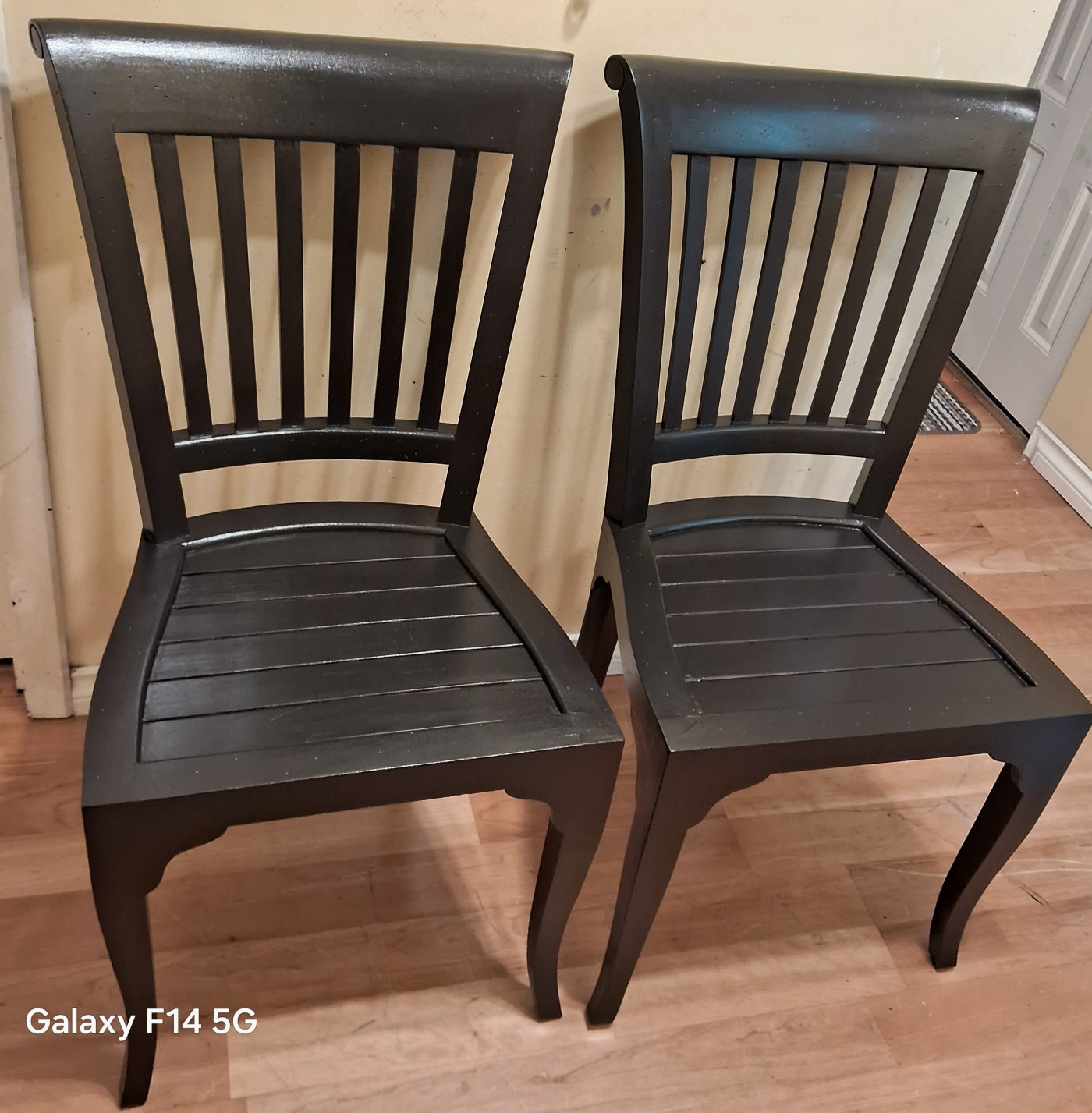 2 Solid Hard Wood Chairs(pick up today)
