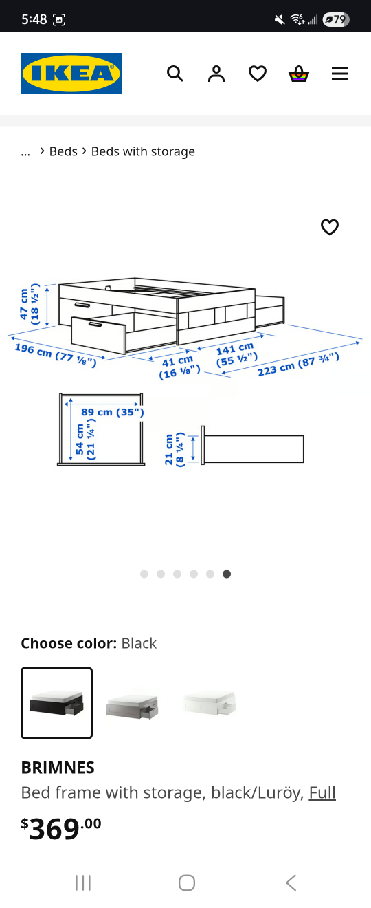 IKEA Bed Frame with Storage + Morgdeal Mattress - photo 4