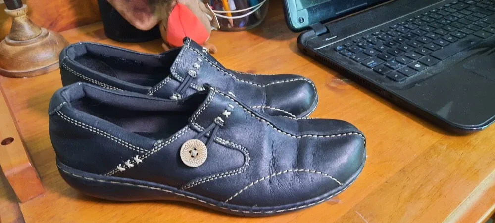 Clarks Bendables Black Shoes thumbnail