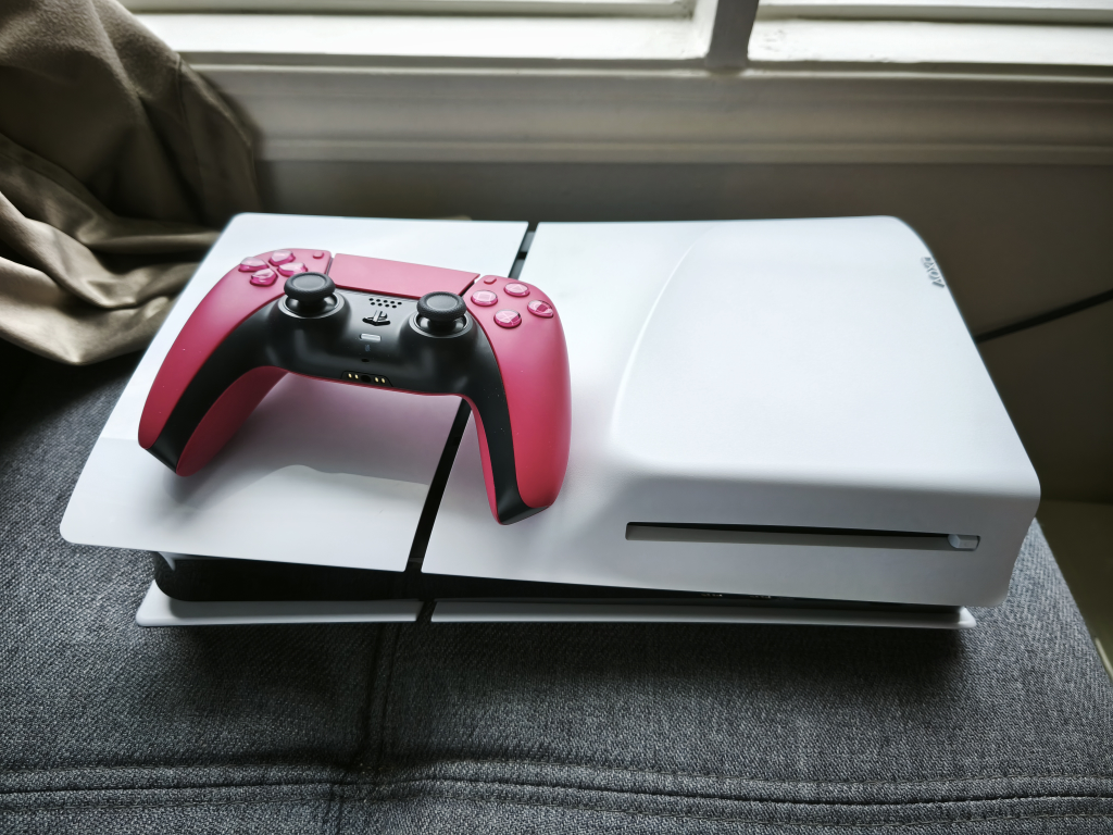 PlayStation 5 Console with Red Controller