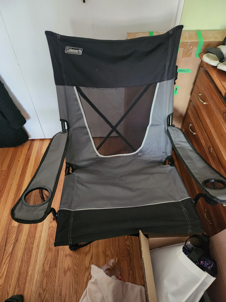 Coleman Camping Chair - Grey & Black #freecycle