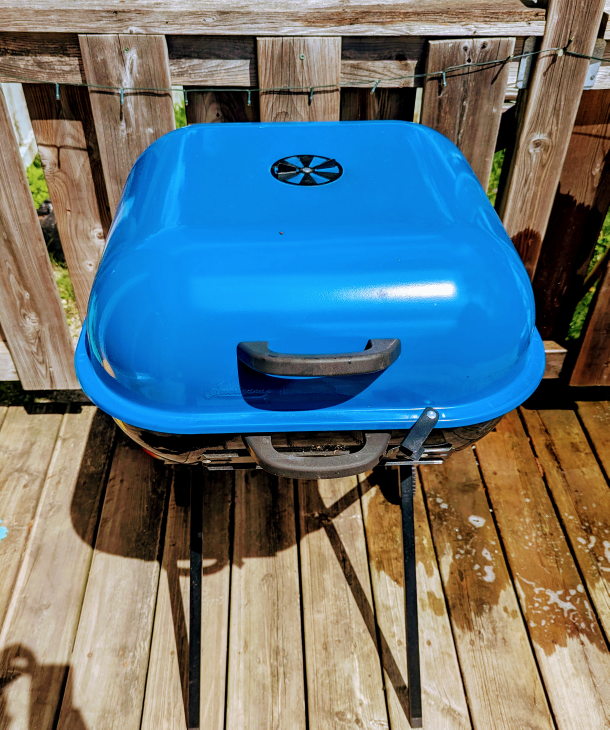 Charcoal Portable Grill - Blue