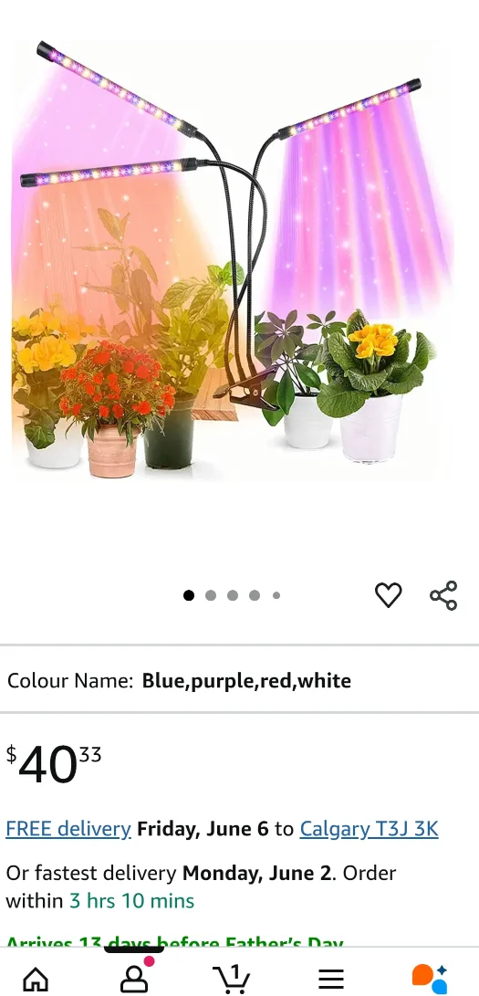 Plant Grow Lights - 3 Heads