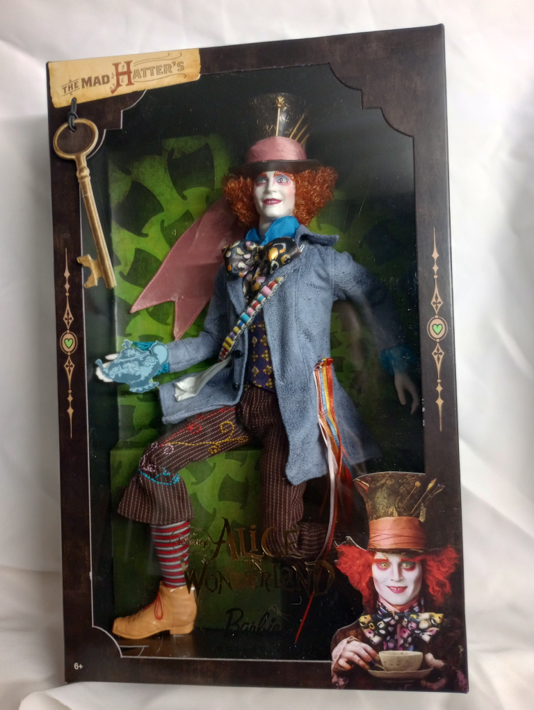 Disney Alice in Wonderland Mad Hatter Johnny Depp Barbie Doll