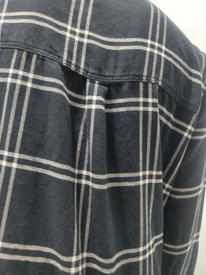 H&M Women's Black Plaid Soft Cotton Shirt Small image indicator(6)