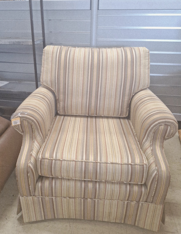 Walter E. Smith-Koster Striped Armchair - photo 2