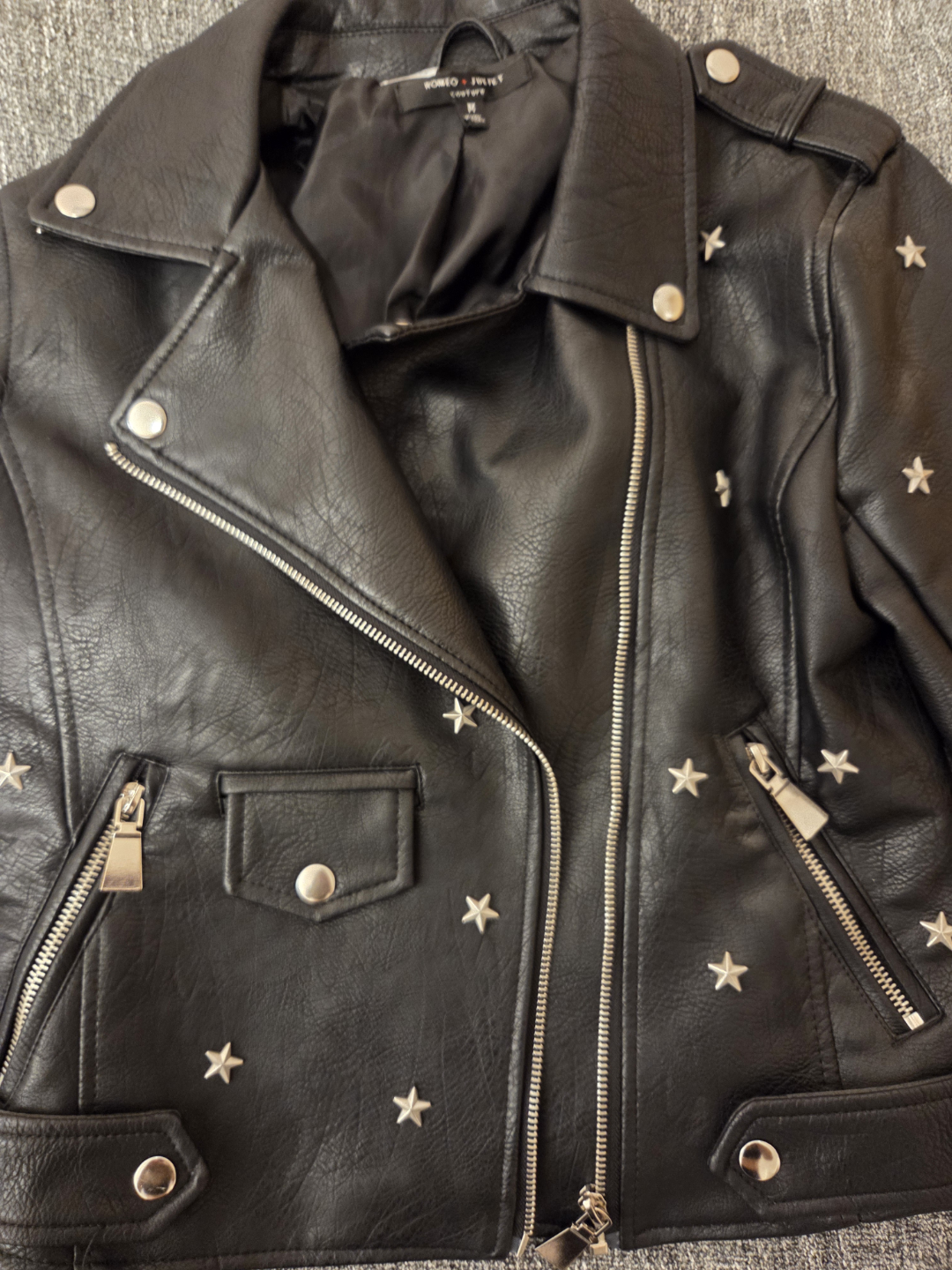 Black Star Studded Jacket - Size M