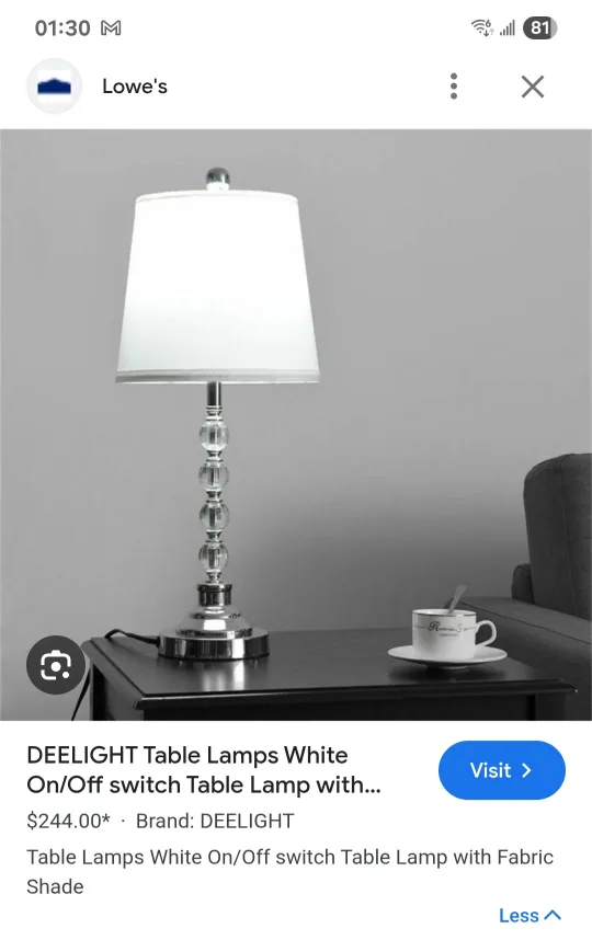 Table Lamp with crystal  ball and Chrome Bases Decorative image indicator(3)