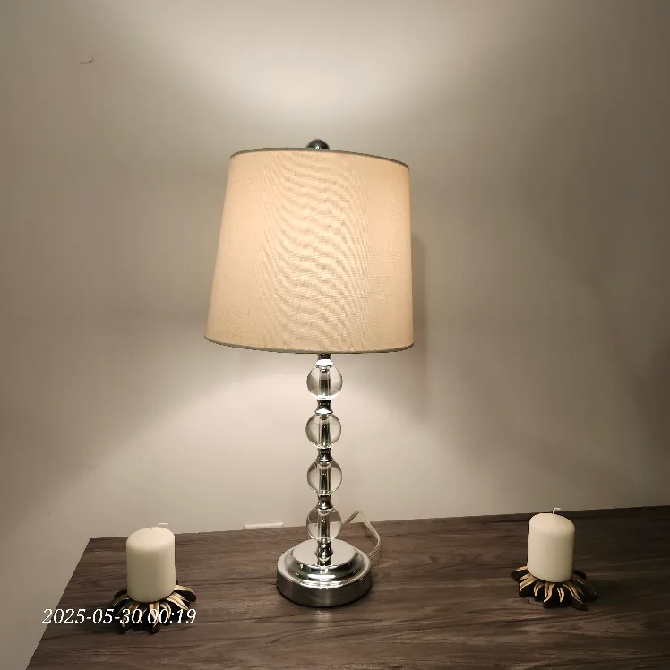 Table Lamp with crystal  ball and Chrome Bases Decorative image indicator(2)