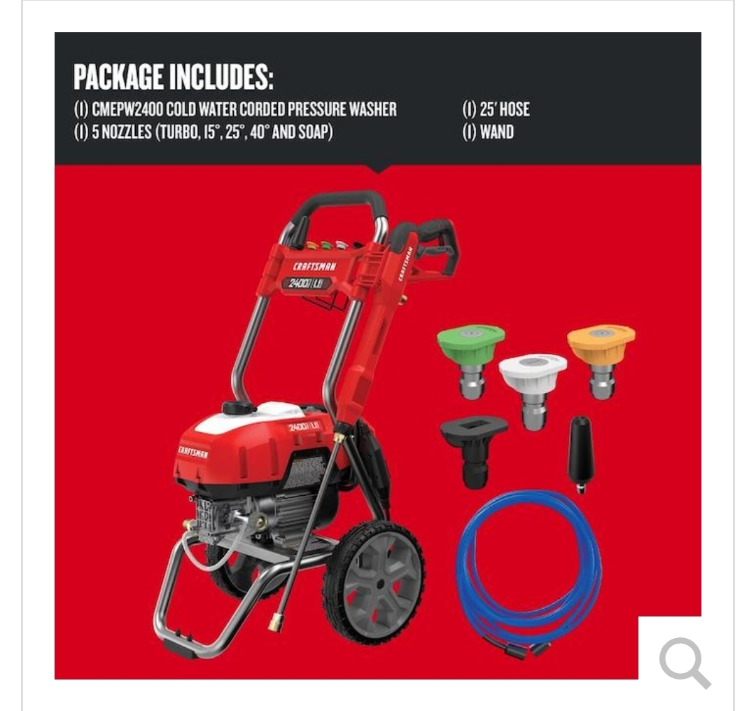 (NEW)CRAFTSMAN 2400 PSI Electric Cold Water Pressure Washer - photo 3