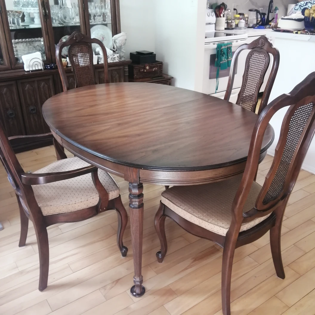 Vintage Oval wooden Dining Table
