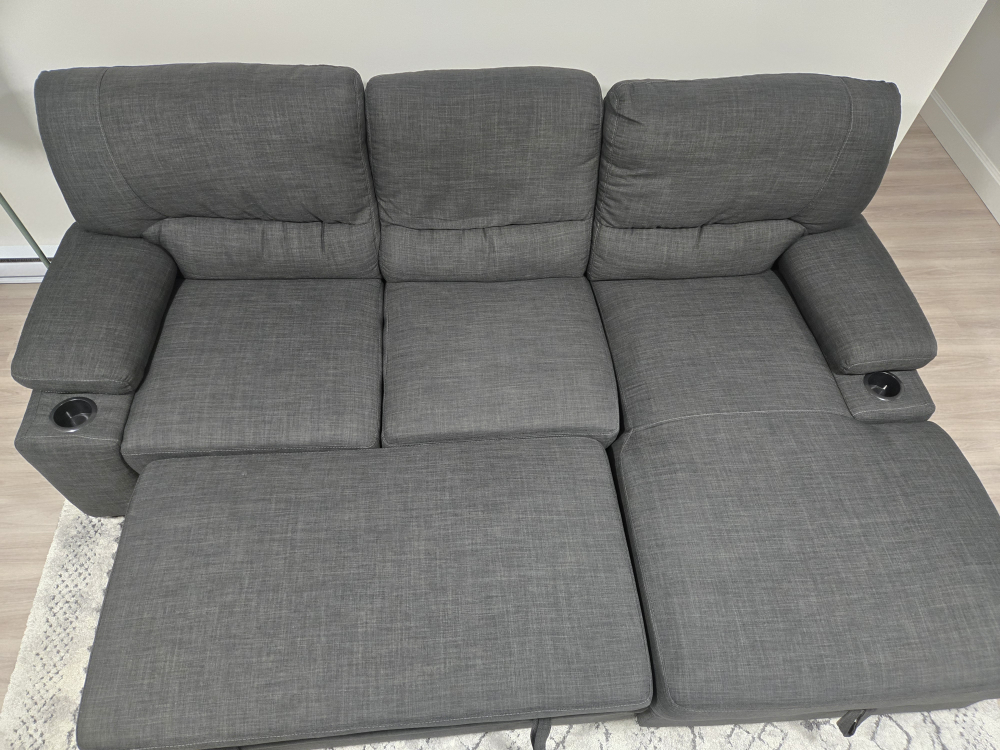 Dark Grey Sectional Sofa Bed with storage - photo 2