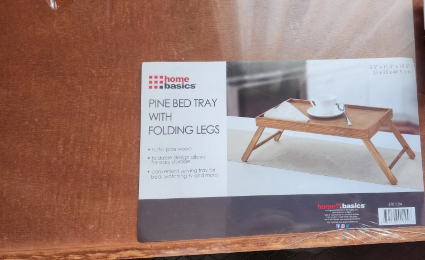 Home Basics Pine Bed Tray with Folding Legs - photo 4