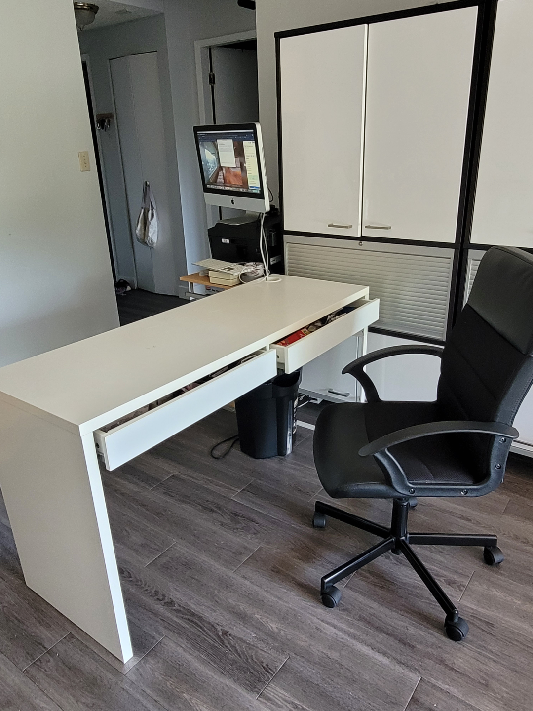 Office Desk with Drawers, Chair, and Storage Cabinets - photo 3