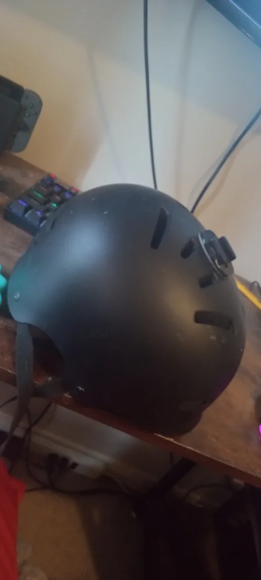 Black Helmet with GoPro Mount image indicator(2)