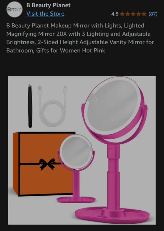 Adjustable Makeup Mirror with Lights thumbnail