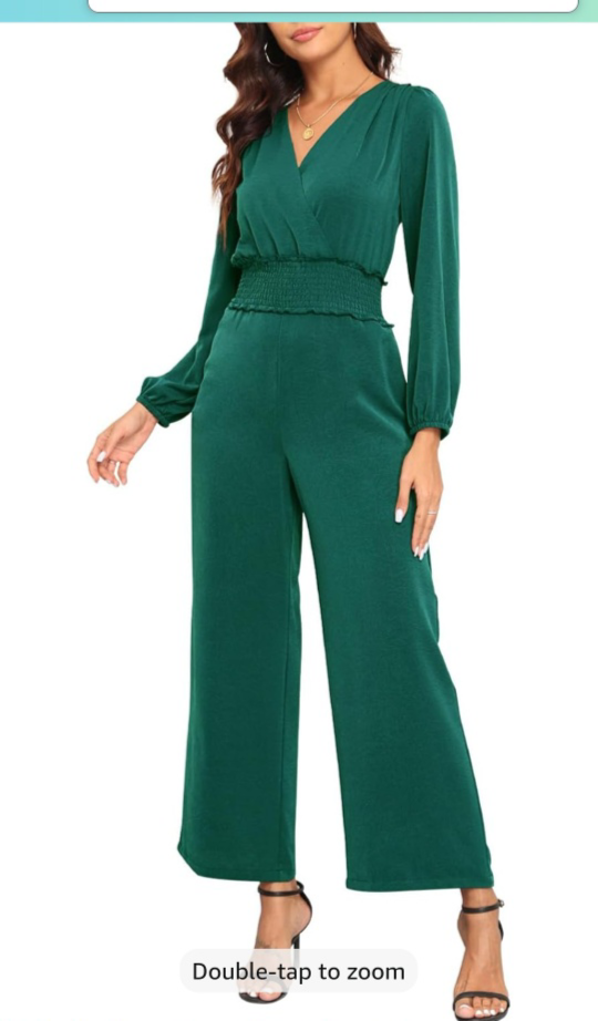 Green Long Sleeve Jumpsuit