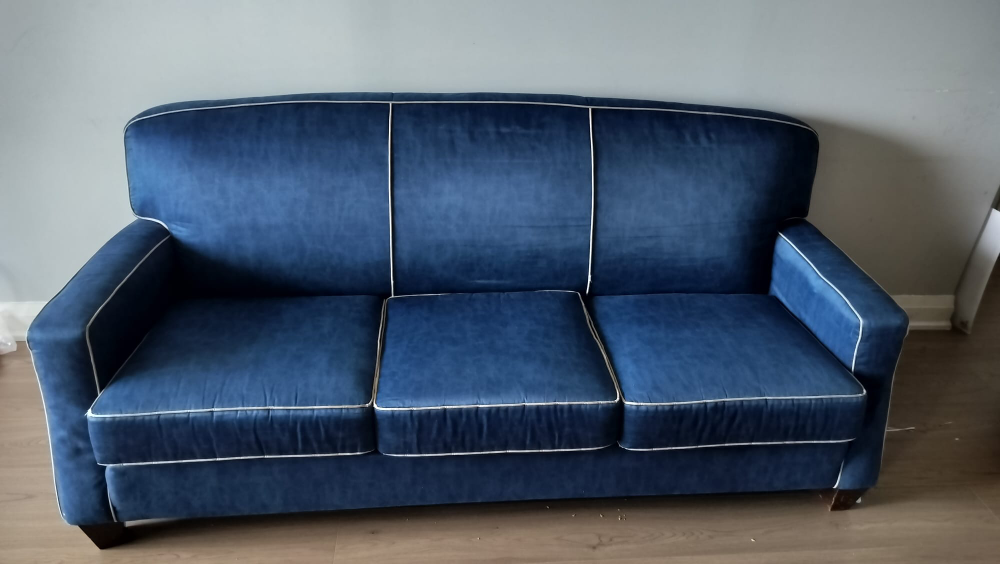 Blue Three-Seater Sofa
