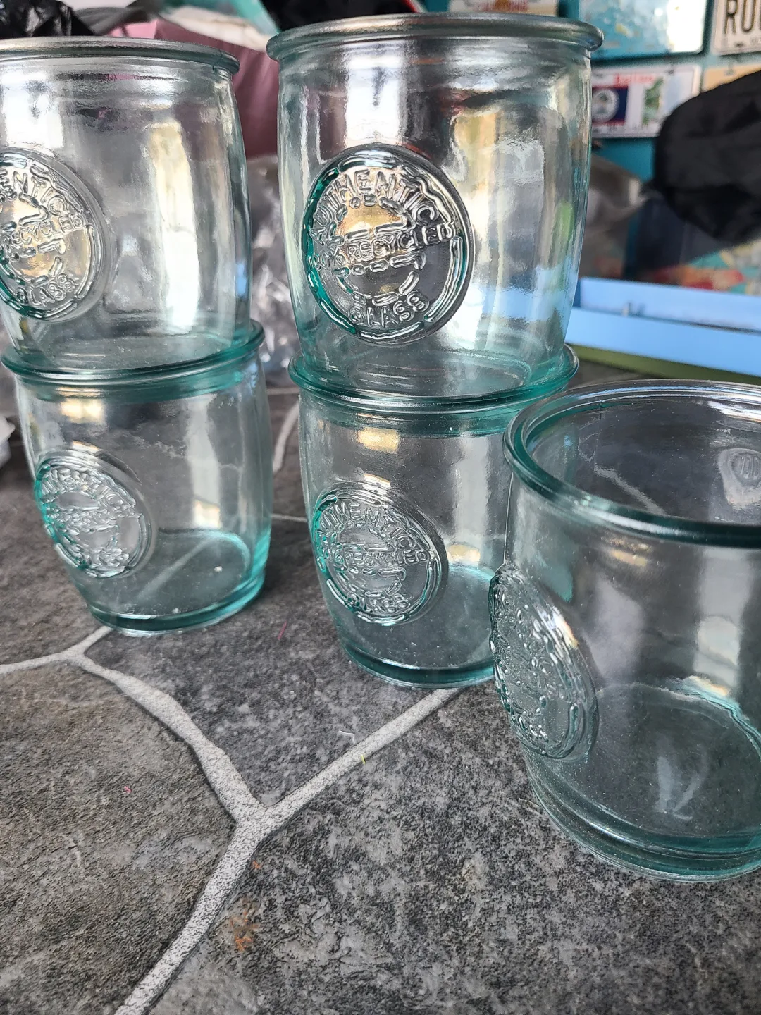 5 Authentic recyclable glass jars . image indicator(3)
