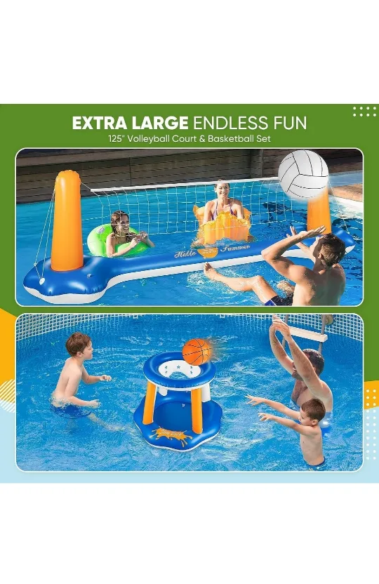 Intex 125" Pool Volleyball & Basketball Set image indicator(3)