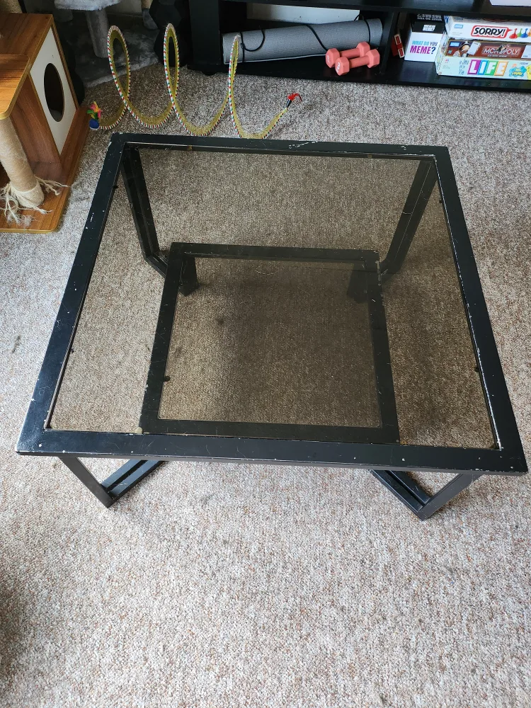 Black and Glass Coffee Table image indicator(2)