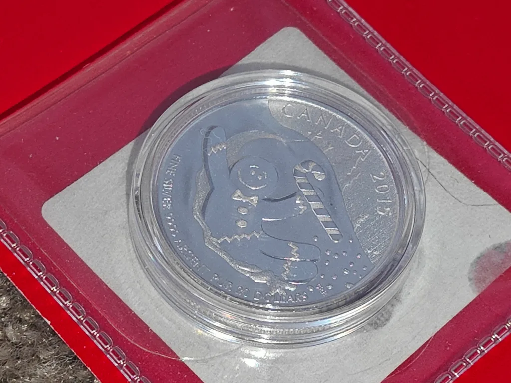 Canada 2015 RCM $20 Fine Silver Coin - Christmas Gingerbread Man image indicator(3)