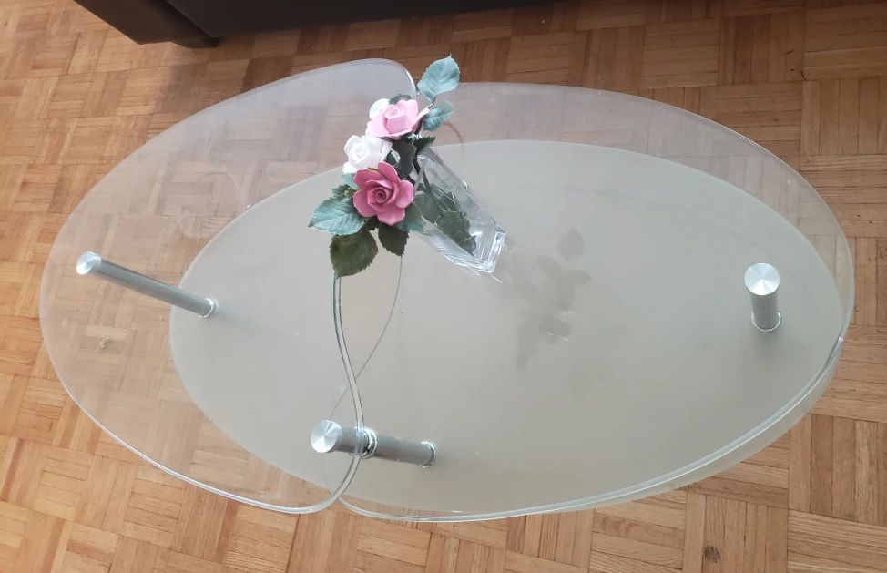 tempered Glass Coffee Table - Oval Shape. - photo 2