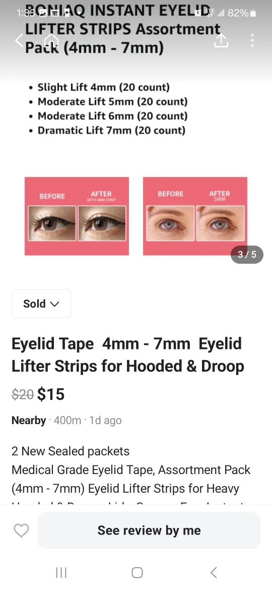 Eyelid Tape  4mm - 7mm  Eyelid Lifter Strips for Hooded & Droop image indicator(3)