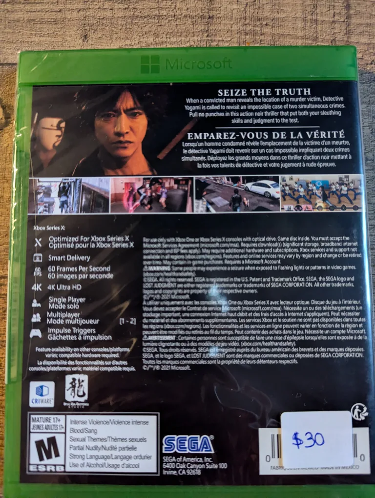 Xbox One & Series X Lost Judgment image indicator(2)
