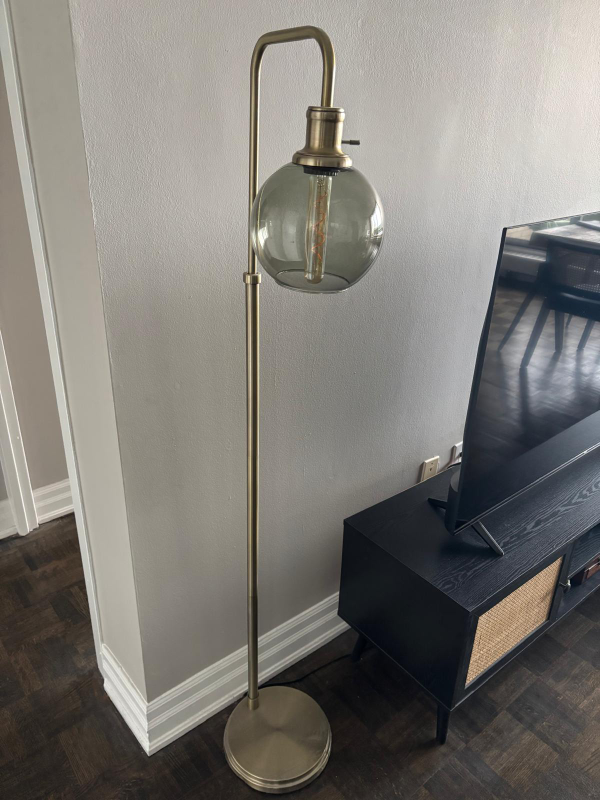 Floor Lamp with Globe Shade