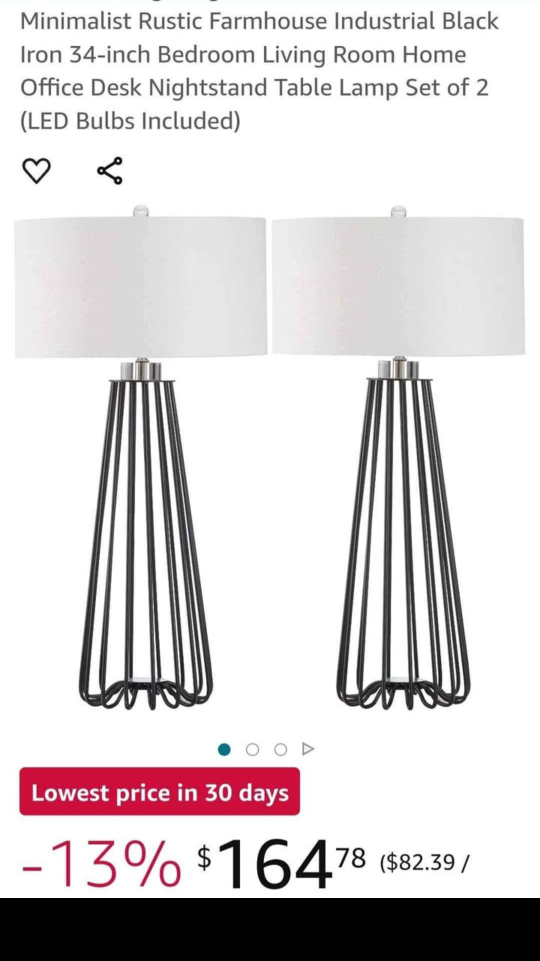 SAFAVIEN Table Lamps Set of 2 - photo 2