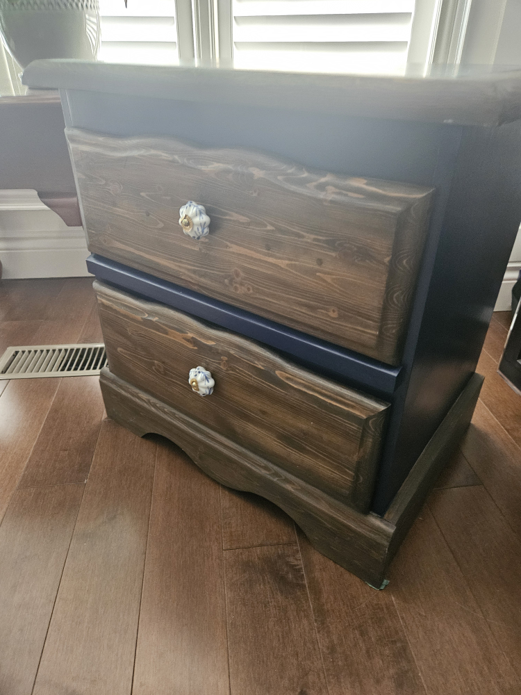 Wooden Nightstand With Drawers
