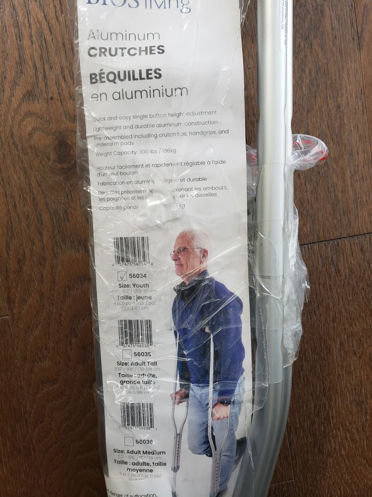 New BIOS Living Aluminum Crutches (Youth) - photo 3