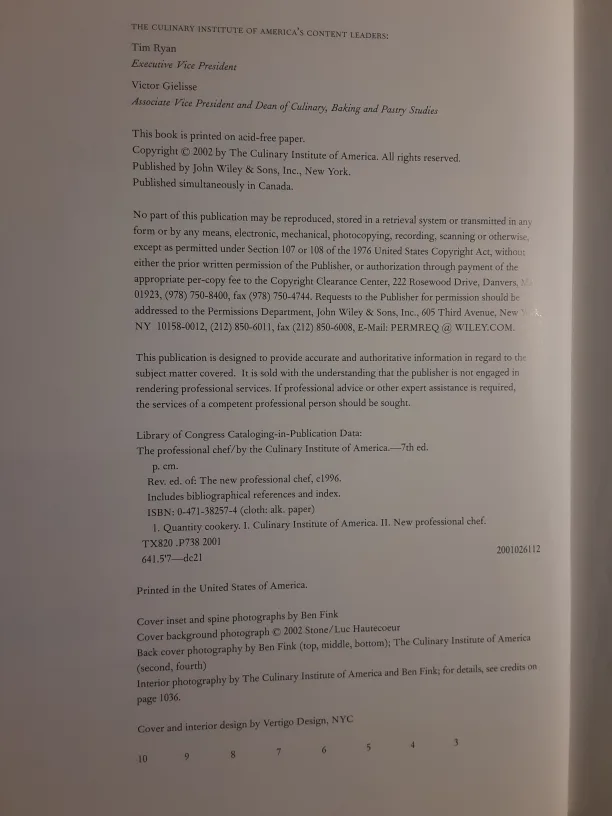 The Professional Chef - Culinary Institute of America 7th Ed. image indicator(2)