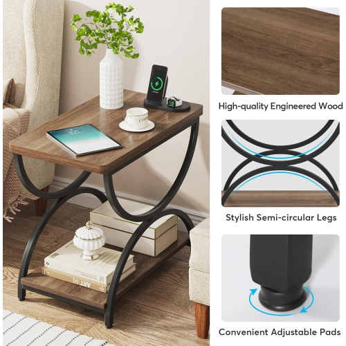 Modern Side Table with Storage - photo 3