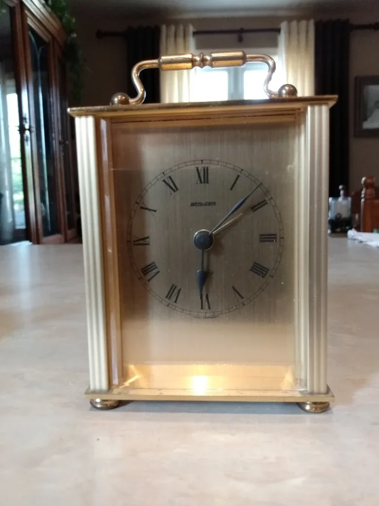 Stanger Quartz Carriage Clock -  Scotiabank logo in Gold thumbnail