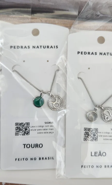Zodiac Sign Pendants - New with different natural stones thumbnail
