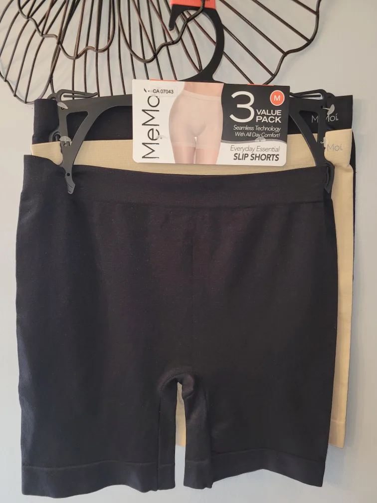 Me Moi Women's 3pk Seamless Slip Shorts - Size M thumbnail