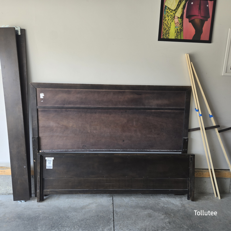 Dark Wooden Kingsize Bed Frame only