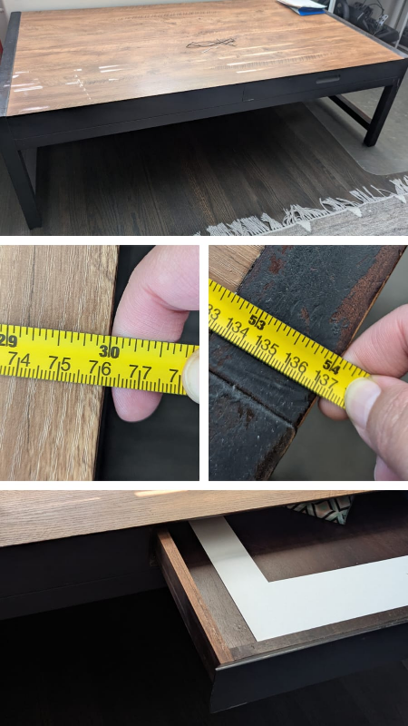 Wood Coffee Table with Drawer - photo 3