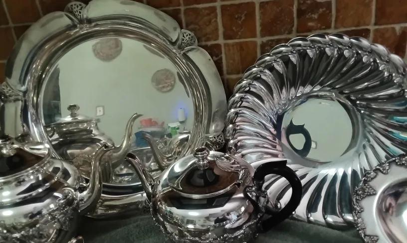 Stunning Full Collection of Silver Plated Serving Pieces image indicator(4)
