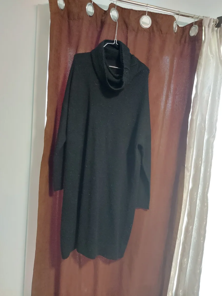 Black Turtleneck Sweater Dress thumbnail