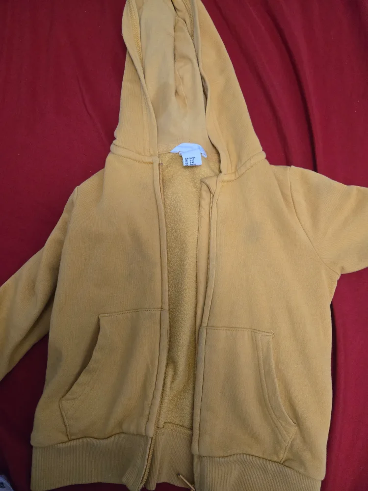 Kids' Yellow Zip-Up Hoodie, Size 2-4Y. #freecycle thumbnail